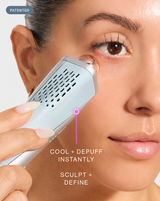 DERMAFLASH COOL - woman using DERMAFLASH COOL lymphatic drainage wand