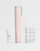 LUXE+ WITH MONTHLY REFILLS - Blush | PREFLASH® Cleanser, LUXE+ device in Blush and set of 4 Microfine Edges™