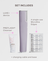 DERMAFLASH LUXE+ - Lilac | LUXE+ Sonic Dermaplaning device in Lilac