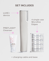 DERMAFLASH LUXE+ - Stone | LUXE+ Sonic Dermaplaning device in Stone